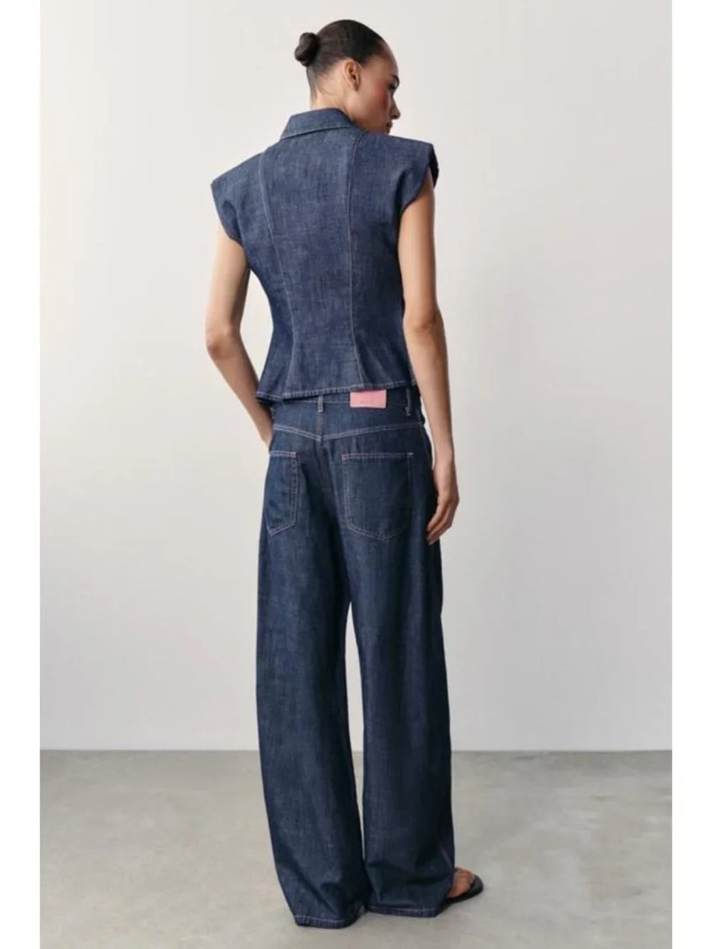 ZARA LINEN BARREL PANTS